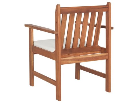 Zestaw ogrodowy ze stolikiem dla 4 osób ALTIDONA Drewno akacjowe Złamana biel