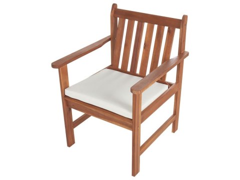 Zestaw ogrodowy ze stolikiem dla 4 osób ALTIDONA Drewno akacjowe Złamana biel