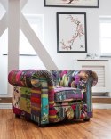 Fotel CHESTERFIELD Fioletowy Lumarko!