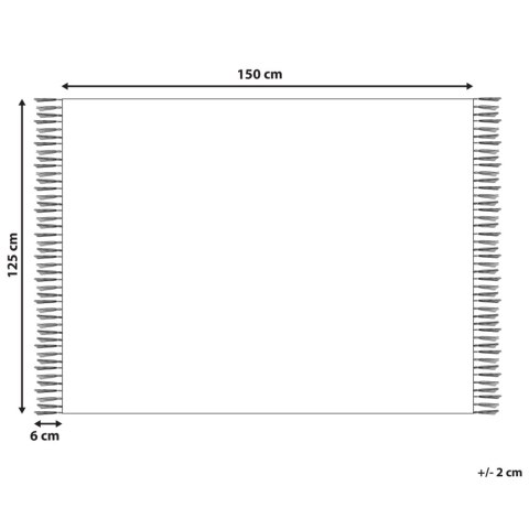 Koc MITYAL Bawełna 125 x 150 cm Beżowoszary