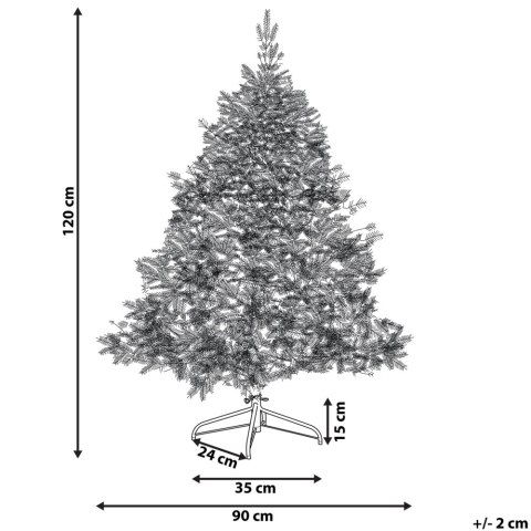 Ośnieżona sztuczna choinka 120 cm biała TOMICHI