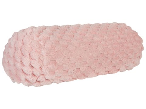 Poduszka dekoracyjna LINDEN Sztuczne futro 22 x 60 cm Różowy Jednolity