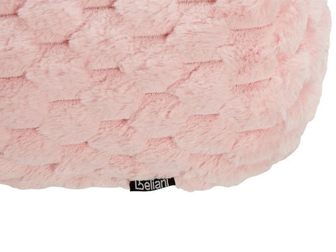 Poduszka dekoracyjna LINDEN Sztuczne futro 22 x 60 cm Różowy Jednolity