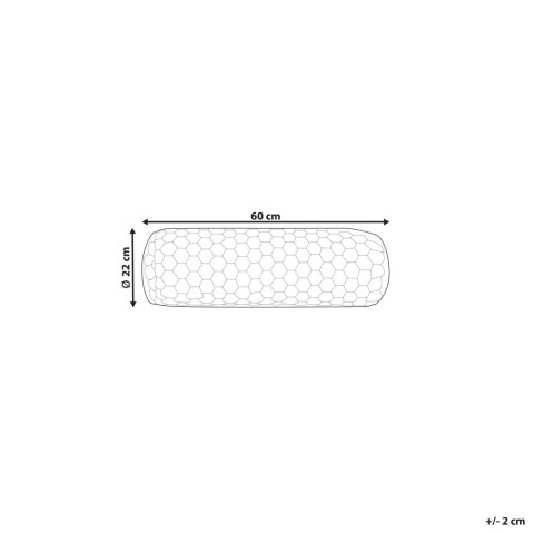 Poduszka dekoracyjna LINDEN Sztuczne futro 22 x 60 cm Różowy Jednolity