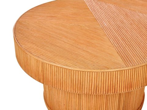 Stolik ogrodowy rattanowy 150 x 70 cm jasne drewno AIROLE