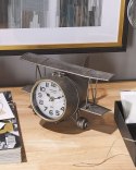 Zegar biurkowy STANS 26 cm Metal Srebrny Lumarko!