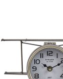 Zegar biurkowy STANS 26 cm Metal Srebrny Lumarko!