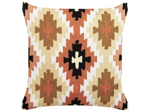 Zestaw 2 poduszek dekoracyjnych SERAMPORE Bawełna 50 x 50 cm Kolorowy Wzór geometryczny