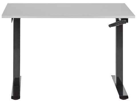 Biurko regulowane manualnie 120 x 72 cm szaro-czarne DESTINES