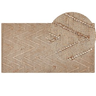 Dywan z juty 80 x 150 cm beżowy DADAY