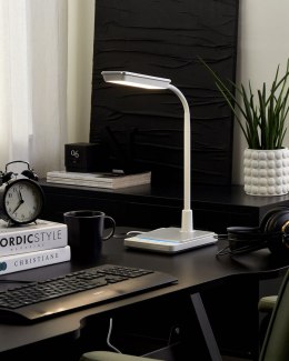 Lampa biurkowa LED CENTAURUS Ze ściemniaczem Metal Biały Lumarko!