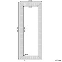 Lustro ścienne CASSIS 51 cm 141 cm Złoty Lumarko!
