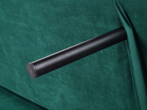 Sofa rozkładana welurowa szmaragdowa SELNES