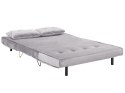 Sofa welurowa rozkładana 2-osobowa szara VESTFOLD Lumarko!