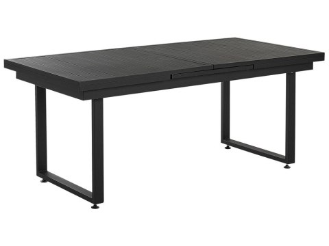 Zestaw ogrodowy dla 8 osób VALCANETTO/TAVIANO z poduszkami Metal Czarny