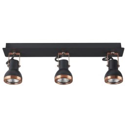 Lampa spot 3-punktowa BARO Regulowana Metal Czarny Lumarko!