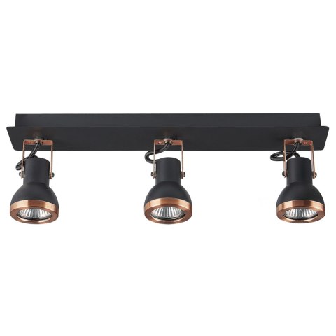 Lampa spot 3-punktowa BARO Regulowana Metal Czarny Lumarko!