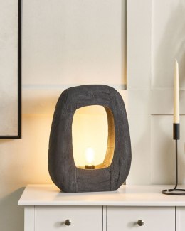 Lampa stołowa AJAY Drewno mango Czarny Lumarko!
