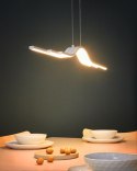 Lampa wisząca LED HONGU Ze ściemniaczem Metal Biały Lumarko!