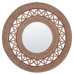 Lustro ścienne CACOMA 62 cm 62 cm Drewno bambusowe Brązowy Lumarko!