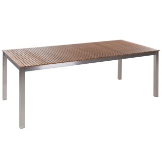 Stół ogrodowy z certyfikowanego drewna tekowego 200 x 90 cm jasny VIAREGGIO II