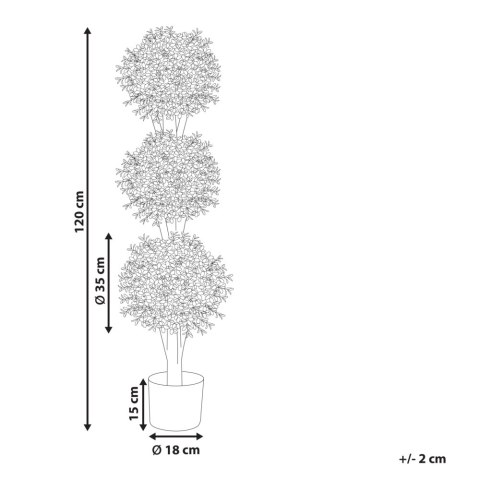 Sztuczna roślina doniczkowa 120 cm BUXUS BALL TREE