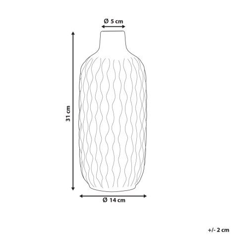 Wazon dekoracyjny EMAR Kamionka 31 cm Biały