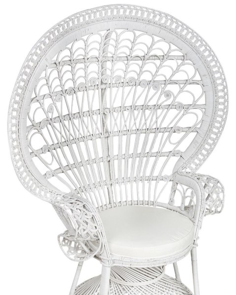 Fotel paw EMMANUELLE Rattan Biały