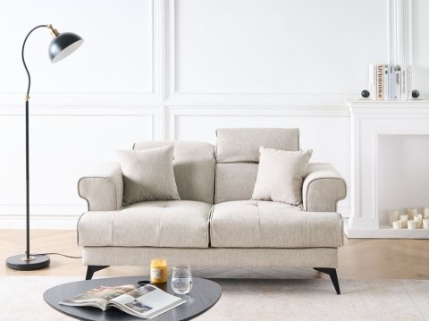 Komplet wypoczynkowy 5-osobowy beżowoszary SKIVE