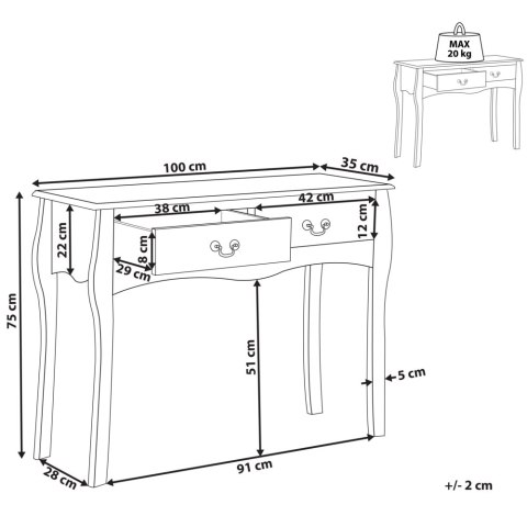 Konsola KLAWOCK Czarny
