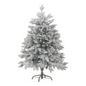 Ośnieżona sztuczna choinka 120 cm biała FORAKER Lumarko!