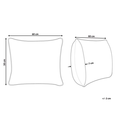 Poduszka z mikrofibry niska 50 x 60 cm ERRIGAL