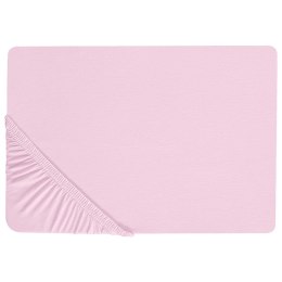 Prześcieradło z gumką JANBU Bawełna 90x200 cm Pastelowy róż Lumarko!