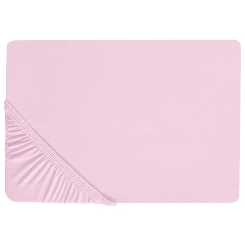 Prześcieradło z gumką JANBU Bawełna 90x200 cm Pastelowy róż Lumarko!