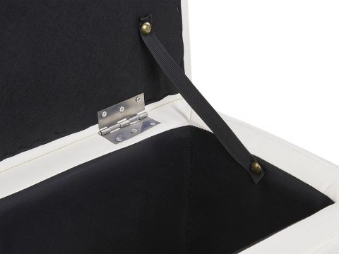 Puf ze schowkiem ekoskóra biały MICHIGAN