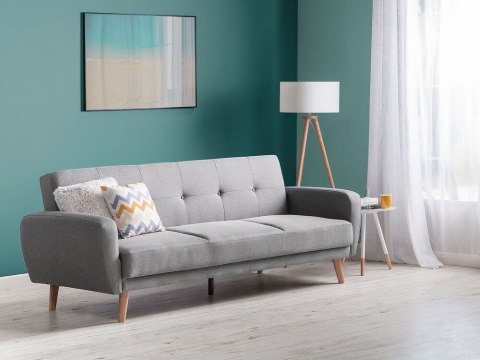 Sofa rozkładana 3-osobowa szara FLORLI