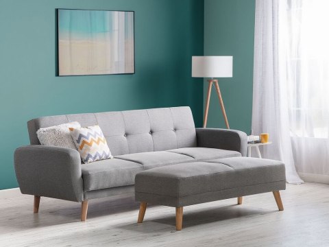 Sofa rozkładana 3-osobowa szara FLORLI