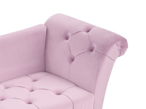 Szezlong welurowy jasnofioletowy NANTILLY