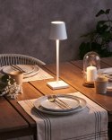 Bezprzewodowa lampa stołowa LED BACEIRO Ze ściemniaczem Metal Biały Lumarko!