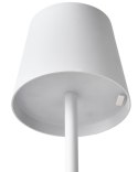 Bezprzewodowa lampa stołowa LED BACEIRO Ze ściemniaczem Metal Biały Lumarko!
