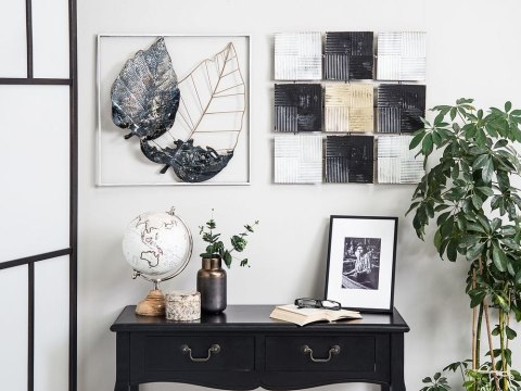 Dekoracja ścienna Liść RHENIUM Metal Kolorowy 50 cm