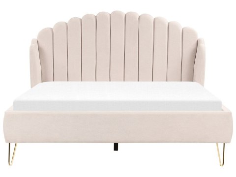 Łóżko AMBILLOU 160 x 200 cm Jasnobeżowy