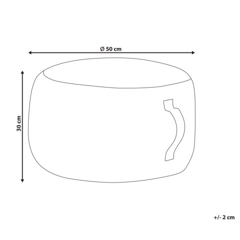 Puf 50 x 30 cm biało-zielony KAWAI