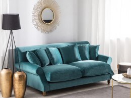 Sofa 2-osobowa welurowa lazurowa EIKE Lumarko!