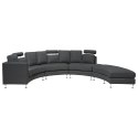 Sofa półokrągła 7-osobowa modułowa szara ROTUNDE Lumarko!