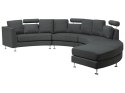 Sofa półokrągła 7-osobowa modułowa szara ROTUNDE Lumarko!