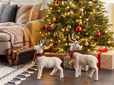 Figurka dekoracyjna renifer 51 cm biała MUSTOLA