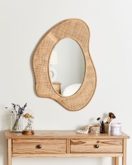 Lustro ścienne DORNES 57 cm 77 cm Rattan Naturalny Lumarko!