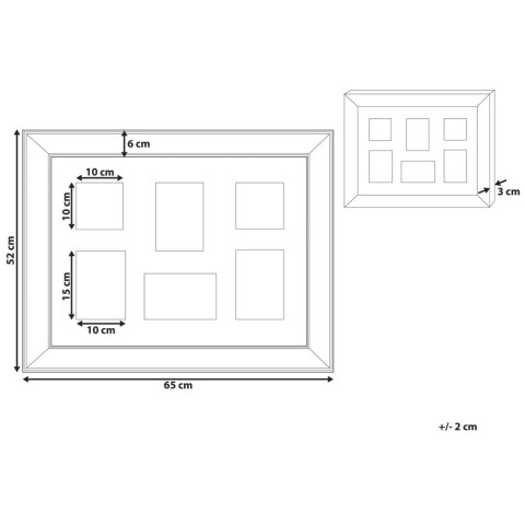 Ramka na 6 zdjęć DABOLA Miedziany