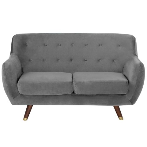 Sofa 2-osobowa welurowa szara BODO Lumarko!